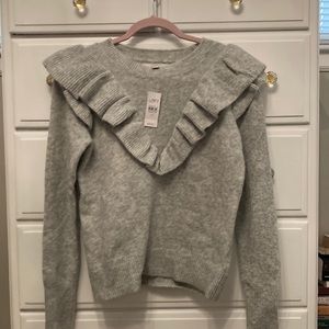 NWT Loft Ruffled Sweater